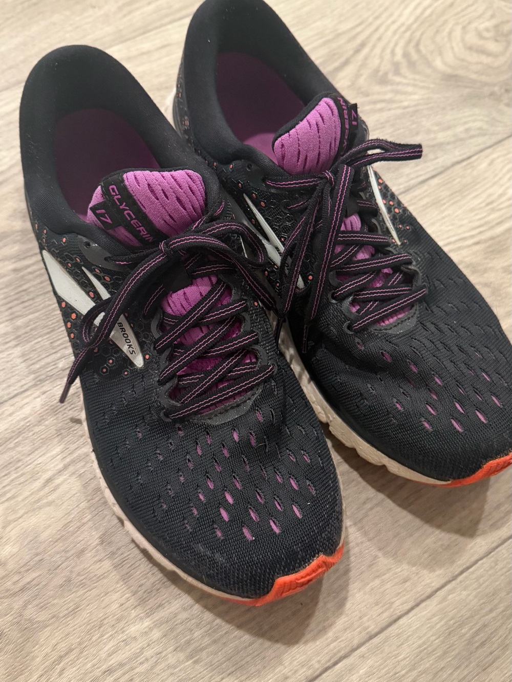 Brooks Women's Black Purple and Orange Running Shoes